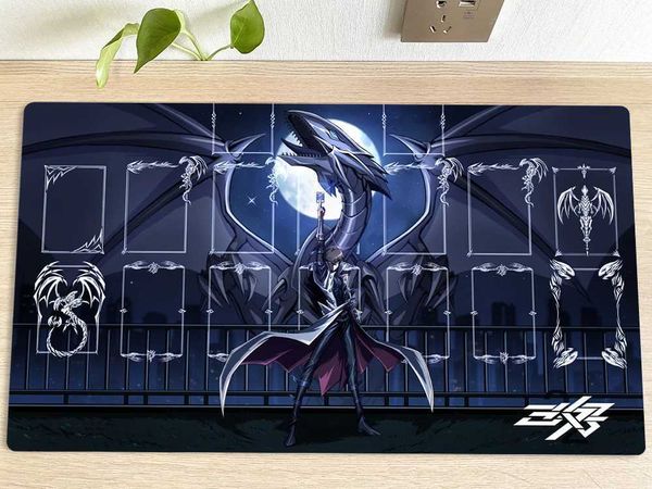 Mouse Pads Wrist Rests YuGiOh Duel Playmat Blue-Eyes White Dragon TCG CCG Mat Trading Card Game Mat Table Desk Play Mat Mouse Pad Free Bag