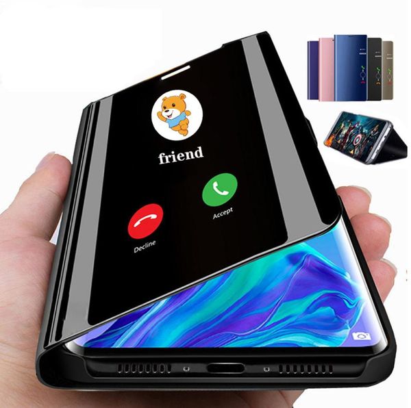 Smart Mirror Flip Phone Hülle für iPhone 11 Pro X XR XS MAX 6 6S 7 8 plus SE Lederhalter Stehende Kisten7684073