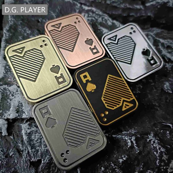 DECOMPRESSIONE POETTO MAGNETIC METALE TOYS EDC Toys for Men Poker Push Card Stress Stress Toy Toy Haptic Coin Office Desk Toyl2404