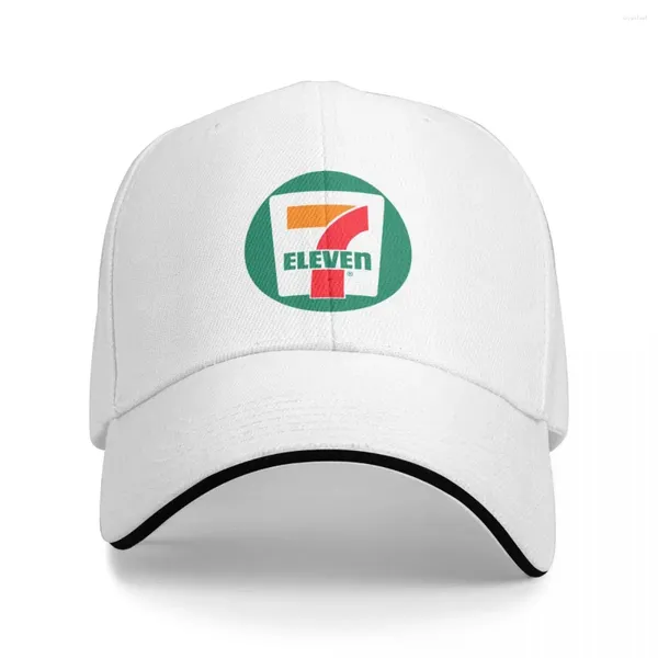 Ball Caps 2024 Design Baseball Cap 7-11 7-Eleven Logo Store Acessórios Versáteis para Unissex 711 Chapéu Casual Casual