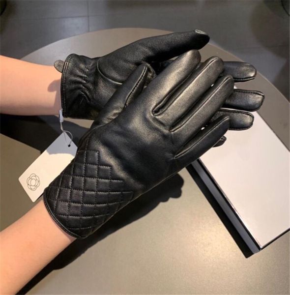 LuxuryStreet Luxury Gloves с дизайнерскими коробками кожаные женщины 039S Gloves Outdoor Ecling Drive Plus Plase Heat Five Five Fingers7617688