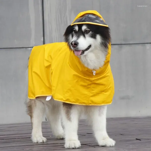 Köpek Giyim Teddy Koki Altın Saçlı Pet Giyim Yumurta Sarısı Adam Pu Yağmur Birliği Büyük Malzemeler Su Geçirmez Açık Dış