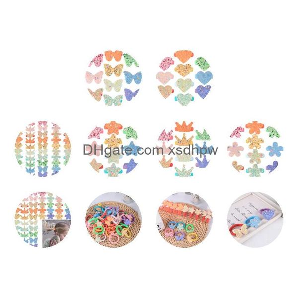 Haarzubehör 10 PCs/Set Love Heart Flower Prinzessin Kopfbedeckungs Kopfbedeckung Kinder