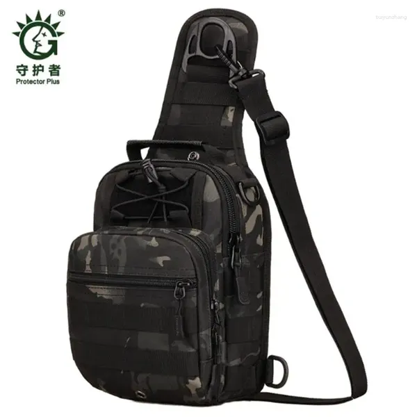 Backpack Men's Bags Tactics Chest Four With Bag Military Nylon Camouflage Moda de Moda de Moda de ombro