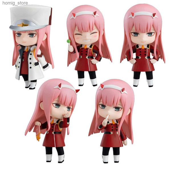 Figure giocattolo d'azione cari nell'anime di Franxx Figura 02 zero due kawaii modella carino in piedi nuovi 10 cm PVC giocattoli statici decorazioni amanti dei regali bambola y240415