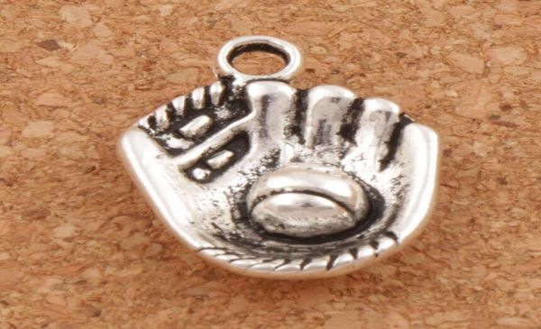 Luva de beisebol Sports Charms 100pcslot pingentes de prata antigos L284 21x142mm jóias descobertas componentes1538279