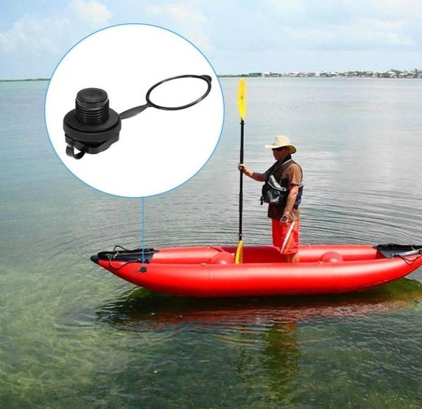 2PCS Adaptador de mangueira de válvula de caiaque de caiaque Adaptador de ar inflável Válvula de parafuso de parafuso de parafuso para barcos de pesca de barco inflável
