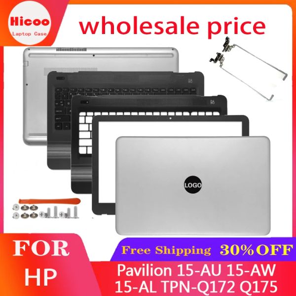 Casi nuovi per HP Pavilion 15AU 15AW 15al TPNQ172 Q175 Housing LCD Coperchio posteriore LCD/cornice anteriore/cerniera/coperchio di palmrest/custodia inferiore