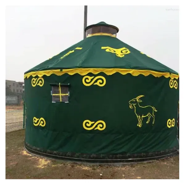 Tendas e abrigos de luxo ao ar livre de luxo de 20 pessoas Yurt tenda com quadro de bambu de alumínio para edifícios de jardim