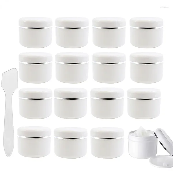 Bottiglie di stoccaggio 20pcs 20g 30g 50g 100g Cream Jar Madeup White Contenitore Bottiglia campione Bottiglia Bota di viaggio Vuota Viola Riempibile