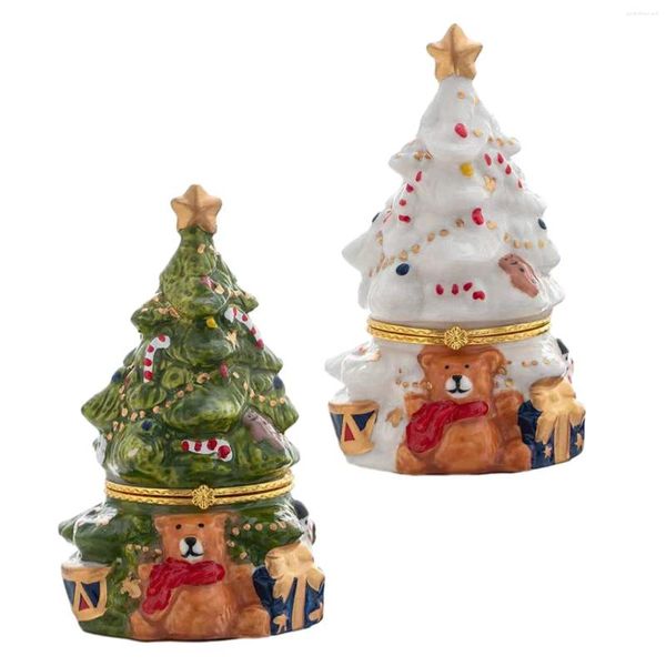 Caschetti per gioielli Scatola di ciondolo Gift Organizzatori decorativi dell'albero di Natale per il compleanno della collana del braccialetto di San Valentino