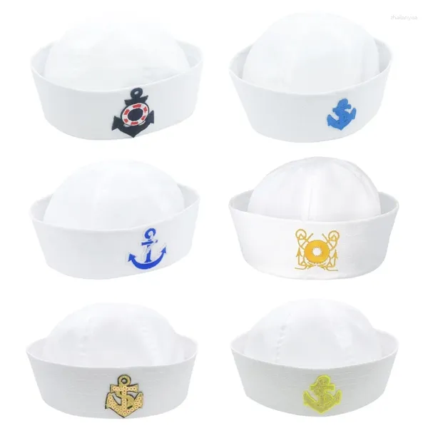 Berets 652f Captain Hats Sailor Kostüm Accessoire für Maskerade Party Dekoration Elegantes Kleidungsthema