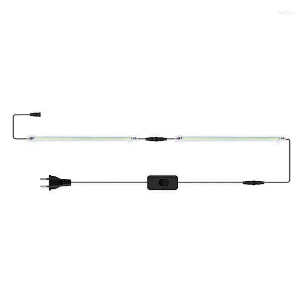 Grow Işıkları LED Işık Şeridi 30 cm İç mekan çiçek rafı bitkileri için tam spektrum lambası AB fişi büyüyen