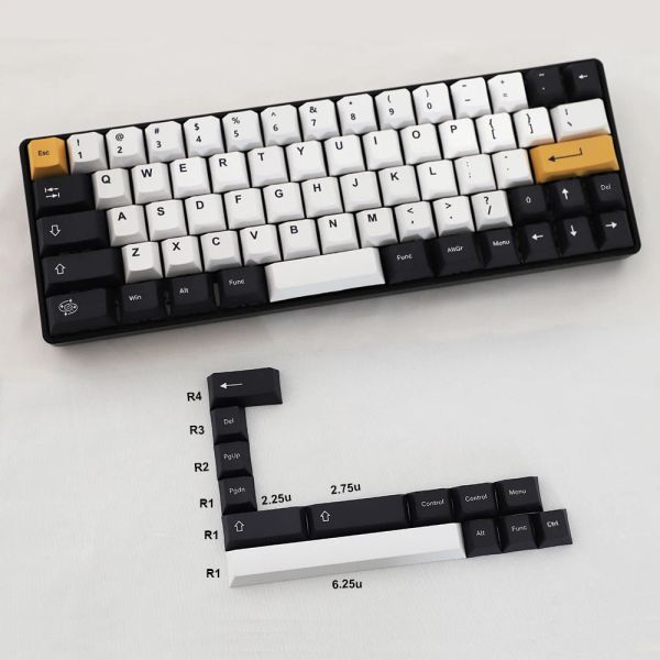 Accessori PBT Dyesublimated KeyCaps Profilo Cherry Fit Mx Switch per 61 63 64 67 68 GH60 GK64 XD60 Minila TADA68 Taste meccaniche