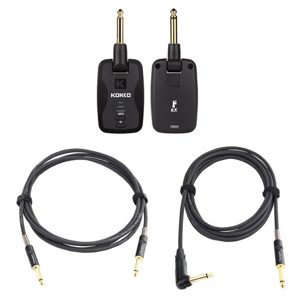 Kabel Guitar Wireless Transmitter Professional Bass Elektrisch -Box -Audiokabel 6.35 mm goldplated Stecker Steckergeräuschreduzierungslinie