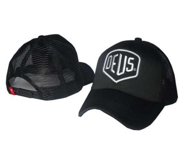 2021 DEUS EX MACHINA BAYLANDS Trucker Snapback Black Motorcycles Mesh Baseball Hat Sport Sport Luxo Capinho de basquete de outubro Ajustável 8295245