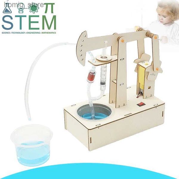 3D Bulmacalar Çocuk Bap Oyuncaklar DIY Pompalama Ünitesi Montaj Model Kitleri Su Pompası Deney Teknolojisi Oyuncak Bulma Boyalı Oyuncaklar Hediye Y240415