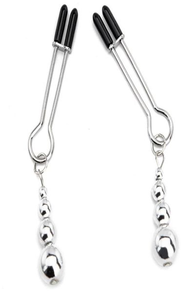 Clip per capezzoli in metallo Clips Ring Bell Torture Slave BDSM Bondage Reteint Toying Sexy for Women Couple Gioco8839629