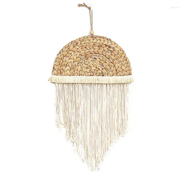 Arazzi Tassel Arazzo a mano a mano a mano in tessuto con nappe tende per arredamento a frange boho per casa Dorma dell'appartamento