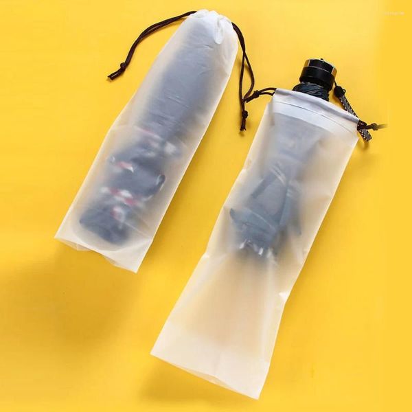 Aufbewahrungsbeutel Großhandel Mattendlüzent Drawtring Regenschirm Beutel tragbare wiederverwendbare wasserdichte gefrostete Beutel -Home -Organisator