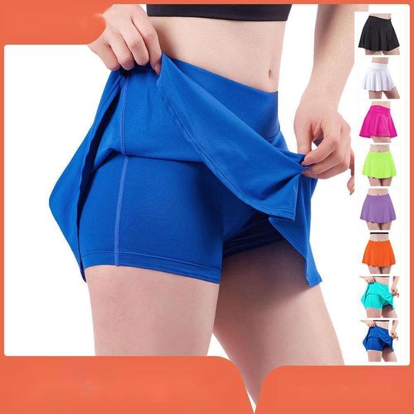 Nude Yoga Rockhose für Frauen Sommer schnell trocknende Fitness -Tennis Kurzrock Training Sport Kurzhose