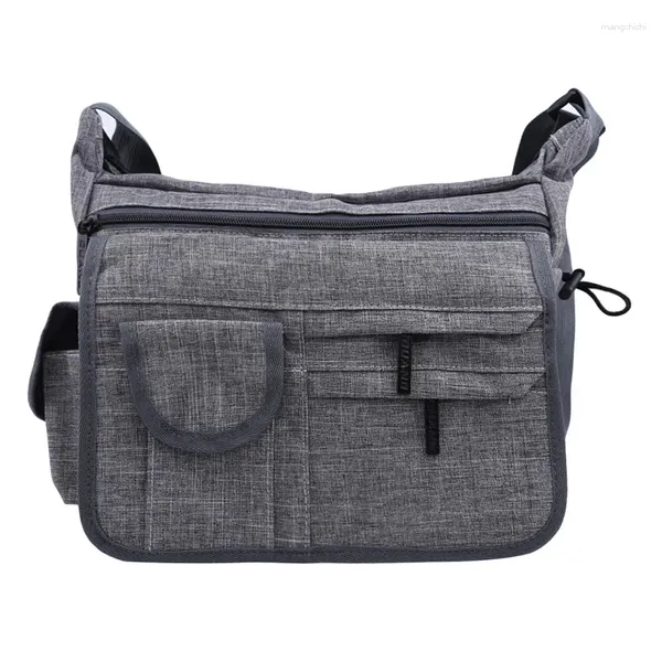 Borsa 2024 Versione coreana grigio scuro della borsa impermeabile alla moda semplice della spalla opaca