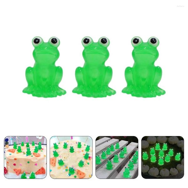 Gartendekorationen 15 Stcs Cartoon Froschtischtisch Dekor Lebhafte Zimmer Büro Figur Harz Mini Tierfrösche Haus Desktop