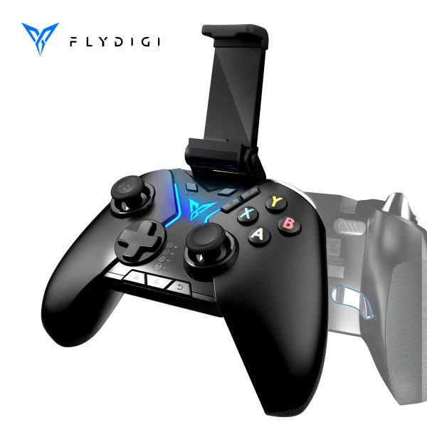 Gamepads originais flydigi ápice esports bluetooth pUBG Mobile Wireless Gaming Controller com suporte para gamepad para PC