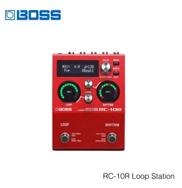 Pegs Boss RC10R Pedal da estação de loop de ritmo de guitarra LOOP