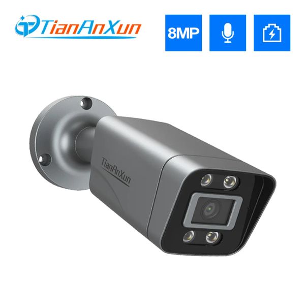 Sistem Tiananxun 8MP POE IP Kamera 4K CCTV Güvenlik Gözetleme Kameraları 5MP Açık Home Ev Sesli Video Kaydedi NVR Sistemi