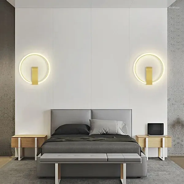 Lampada a parete Modern LED Black Gold Sconce per soggiorno camera da letto Light Light Home corridoio Decorazione corrido