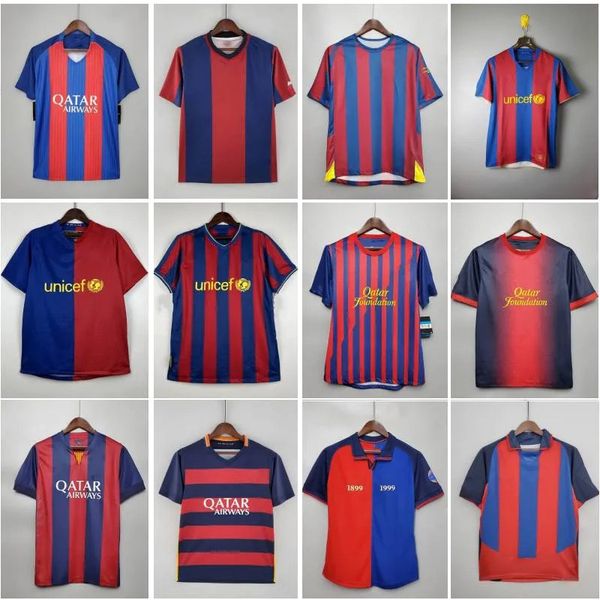 Maglie da calcio retrò Barcellona Barca 96 97 07 08 09 10 11 Xavi Ronaldinho Ronaldo Rivaldo Pedri Stoichkov Iniesta 100th Maillot de Foot 12 13 14 15 16 Shirt da calcio