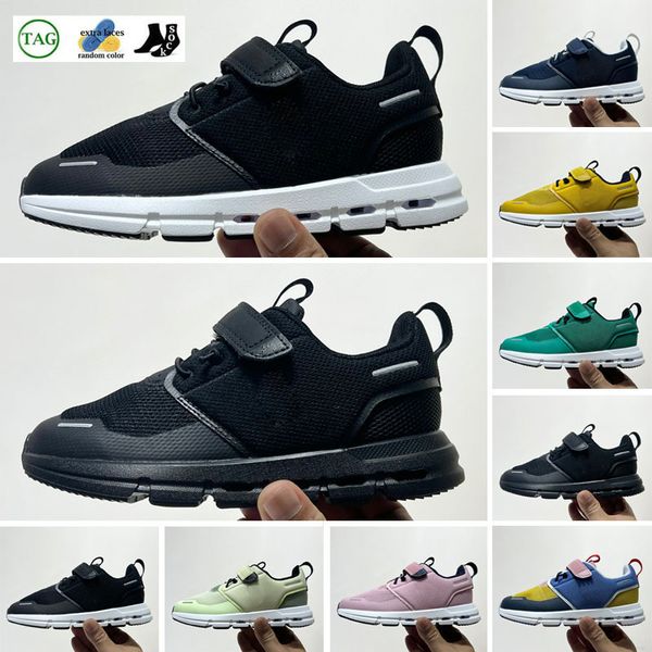 2024 Sneaker per bambini su Running Cloud Kids Scroote Giorni Girls Federer Allenatori bambini Designer Kid Designer Shoe Baby Sports Black Rosa Blue2