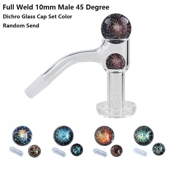 14 mm da 10 mm maschio saldatura piena fumante Terp sluoto di litro banger di dito bangers top carboid cerellone palline per pillola capsule completamente saldata per tubi dell'acqua giallare bong