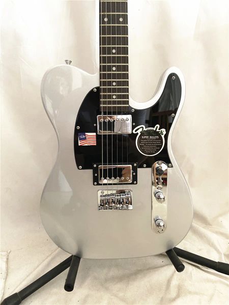 Cavi classici Silver Silver 6String Electric Guitar Pickup Close Closed Guard Black Rose Woard Bridge Fixed Shiving