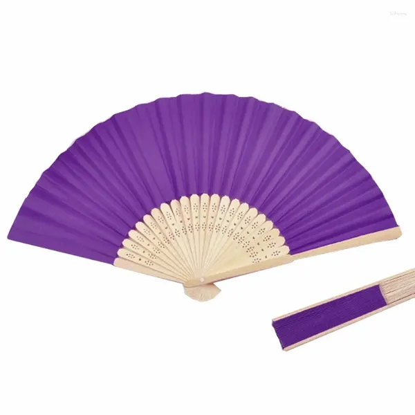 Dekorative Figuren Chinesische faltende elegante Papierhand -Fan -Hochzeitsfeier bevorzugt Geburtstag Babypartyversorgung 15 Farben 21x38cm 1pc