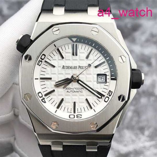 AP Machinery Wrist Saat Royal Oak Ofshore Serisi Mens Watch 15710st Tarih Ekran İşlevi 300 Metre Derinlik 42mm Otomatik Mekanik Saat