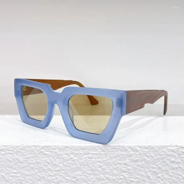 Occhiali da sole 2024 Maske F3 Square Acetato Acetato Matte Designer Matte Brand Germania Uv400 occhiali da donna fatti a mano