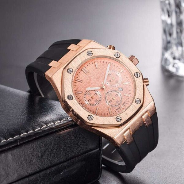 A Fashion P Herren Quartz Watch Tape Fashion Business Männer Uhr Chronograph Uhr Uhr