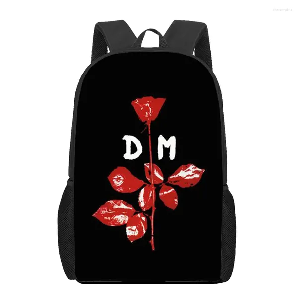 Школьные сумки Depeches Band Mode 3D Print for Boys Girls Kinding Suptdies Backpacks Kids Book Bearg Satchel Multifunctional рюкзак