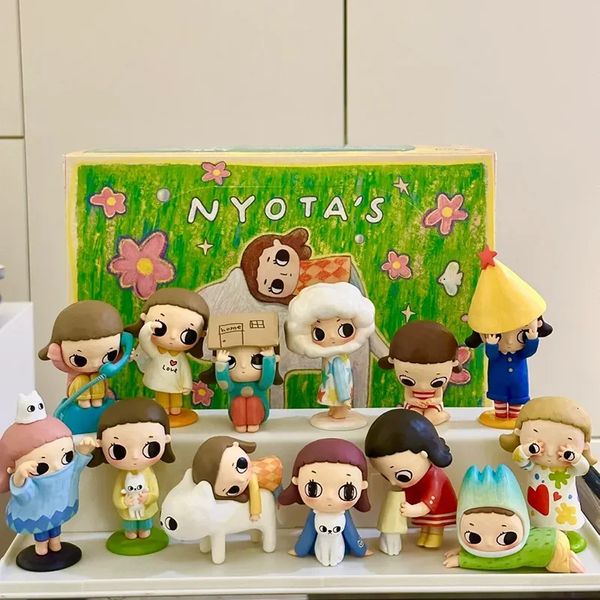 Nyota Fluffy Life Serie Blind Box Anime Figuren Mysterious Kawaii Lucky Bag Pvc Room Decoration Geschenk Kinder Spielzeug 240407