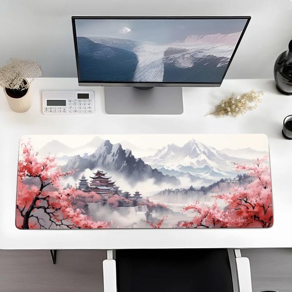 Tischtuch 80x30cm Chinesische Landschaftsmalerei Serie Maus -Pad Computer Spiele Büro Gummi -Tastatur 2024
