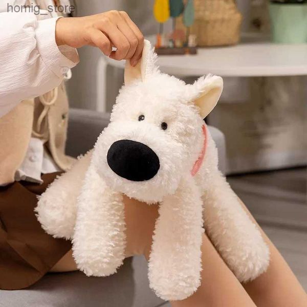 Плюшевые куклы мультфильм West Highland Dog Plush Toy Fucked Schnauzer игрушки животные щенки кукольная подушка детская подарка на день рождения подарка дома Y240415