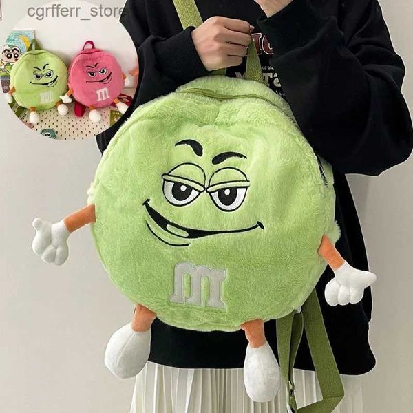 Windelbeutel Cartoon m Ms Rucksack niedliche M Bean Plüsch Handtasche weiche warme Schultasche für Mädchen Jungen Street Storage Taschen Weihnachten Geburtstag Geschenke L410