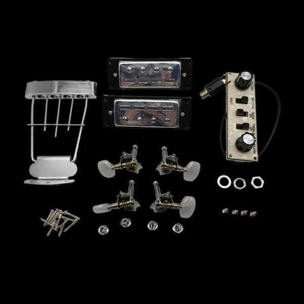 Kabel Upgrade Elektrische Bass -Kits Tuner / Pickups / Trapeze -Tapfer- / Bedienfeld Gitarrenteile China Made Made