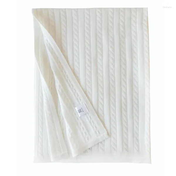 Одеяла кашемир детское одеяло вязаное теплый мягкий белый детский кровать для детской коляска для сна, носовой