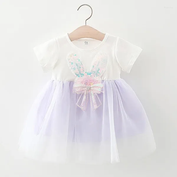 Vestidos de menina roupa de verão roupa criança nascida roupas de bebê algodão tule princesa 1 2 vestido de aniversário de 3 anos manga curta