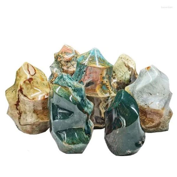 Dekorative Figuren Naturhandwerk spirituelle Heilungskristalle Ozean Jasper Torch zum Verkauf