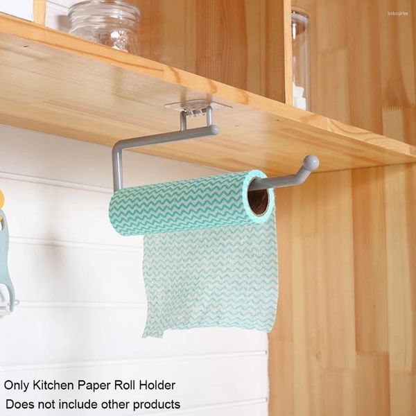 Armazenamento de armazenamento de cozinha Organizador de banheiro do banheiro montou um suporte de papel de parede pendurado em casa vaso sanitário com armário de barra longa