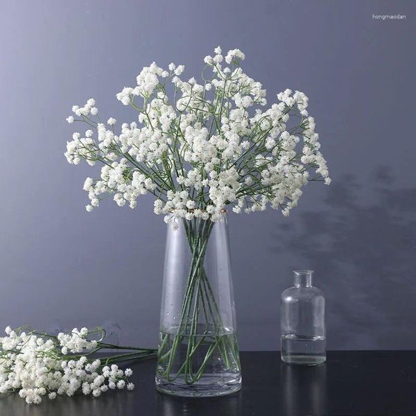 Декоративные цветы симуляция Gypsophila Ветвь свадебная цветочная пластиковая фальшивая искусственная мульти голова белый цветочный зал